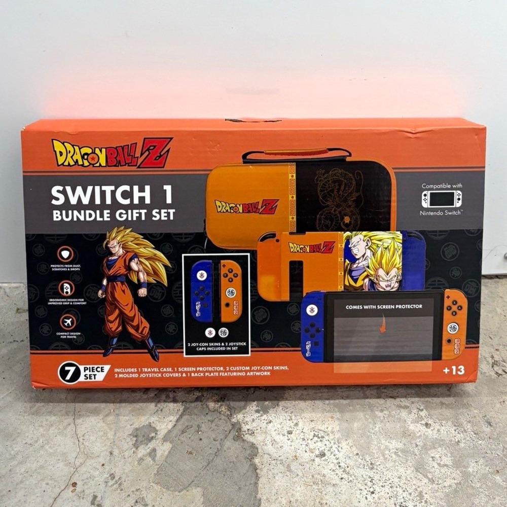 Dragon Ball Z Nintendo Switch 7 Piece Bundle Gift Set CultureFly Travel Case